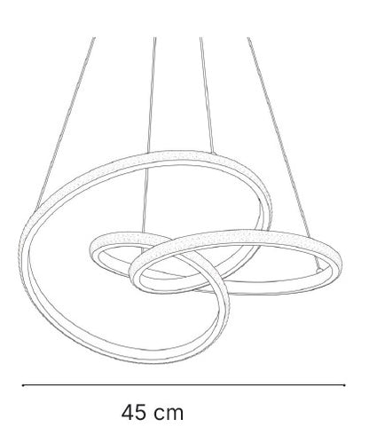 Inlight Κρεμαστό φωτιστικό LED 40W 3CCT (by switch on base) σε χρυσή απόχρωση D:45cm (6092-B-Golden)