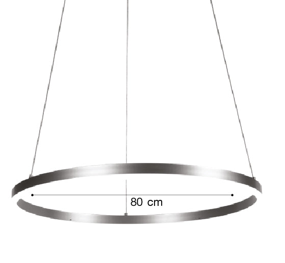 Inlight Κρεμαστό φωτιστικό LED 36W 3CCT (by switch on base) D:80cm (6095-AB-Black)
