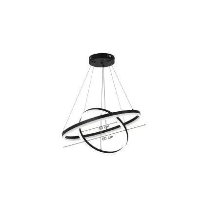 Inlight Κρεμαστό φωτιστικό LED 58W 3CCT (by switch on base) D:60cm (6095-B-Silver)