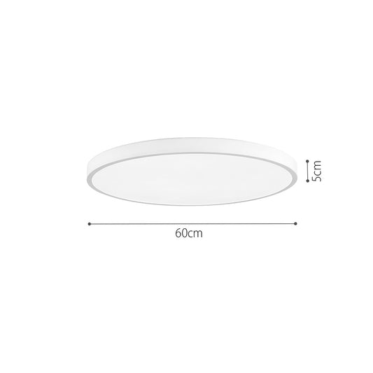 InLight Πλαφονιέρα οροφής LED 36W 3CCT (by switch on base) από γκρί μέταλλο και ακρυλικό D:60cm (42035-B-Gray)