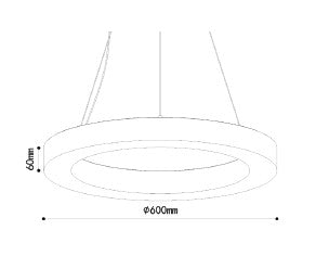 InLight Κρεμαστό φωτιστικό, Alabaster, 25W, 2750 lm, 3CCT (by switch on base)D: 60X6cm(6115-B)
