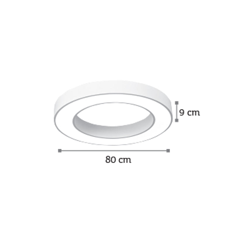 InLight Κρεμαστό φωτιστικό LED 50W 4000K σε λευκή απόχρωση D:80cm (6171-80-WH)
