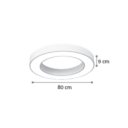 InLight Κρεμαστό φωτιστικό LED 50W 4000K σε λευκή απόχρωση D:80cm (6171-80-WH)