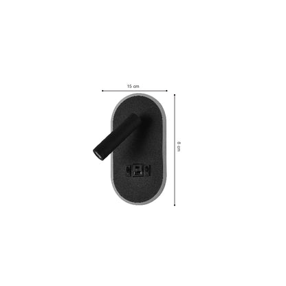 InLight Επιτοίχιο Φωτιστικό LED Μαύρο 3W + 9W – Spot & Backlight με USB & Type-C  (43041-BL)