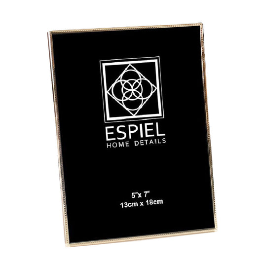 ΚΟΡΝΙΖΑ ΜΕΤΑΛΛΙΚΗ ΜΕ ΧΡΥΣΟ ΠΛΑΙΣΙΟ 20X25 - ESPIEL FAM752
