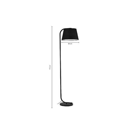 Inlight Επιδαπέδιο φωτιστικό από μαύρο μέταλλο 1XE27 (45027-Black)