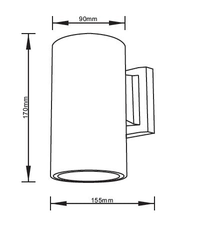 it-Lighting Candler E27 Up or Down Outdoor Light in White Color (80203724)