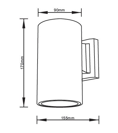 it-Lighting Candler E27 Up or Down Outdoor Light in Gray Color (80203734)