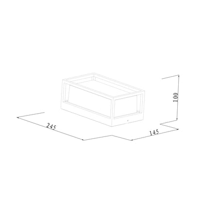 it-Lighting Zar Outdoor Wall Lamp Black 1xE27 D:100x145x245mm (80205614)