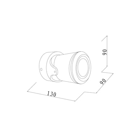 it-Lighting Crescent 1xGU10 Outdoor Spot White D:90x90x130mm (80206024)