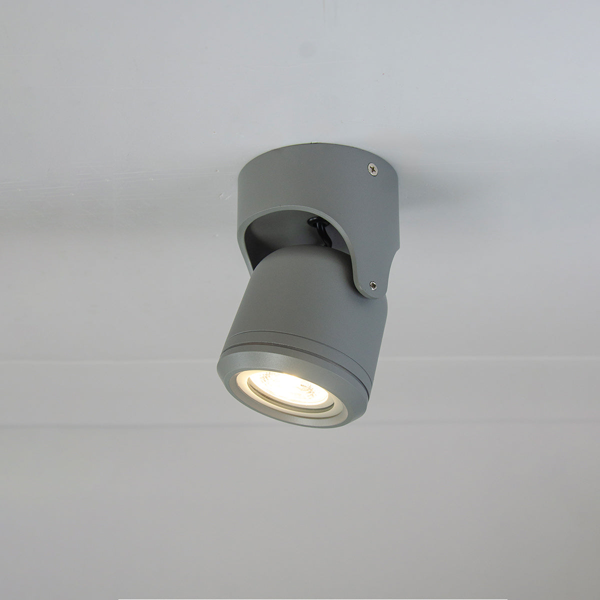 it-Lighting Crescent 1xGU10 Outdoor Spot Grey D:90x90x130mm (80206034)
