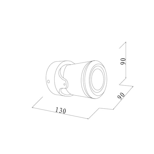 it-Lighting Crescent 1xGU10 Outdoor Spot Grey D:90x90x130mm (80206034)