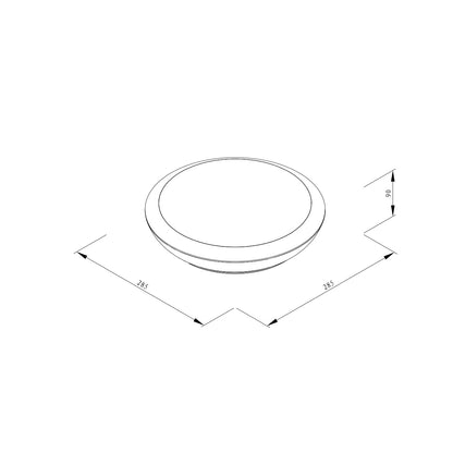 it-Lighting Champlain 1xE27 Outdoor Ceiling Light Anthracite D:90x285x285mm (80300844)