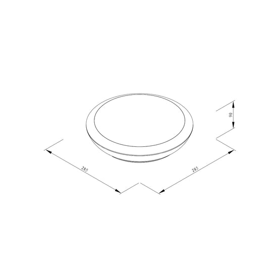 it-Lighting Champlain 1xE27 Outdoor Ceiling Light Anthracite D:90x285x285mm (80300844)