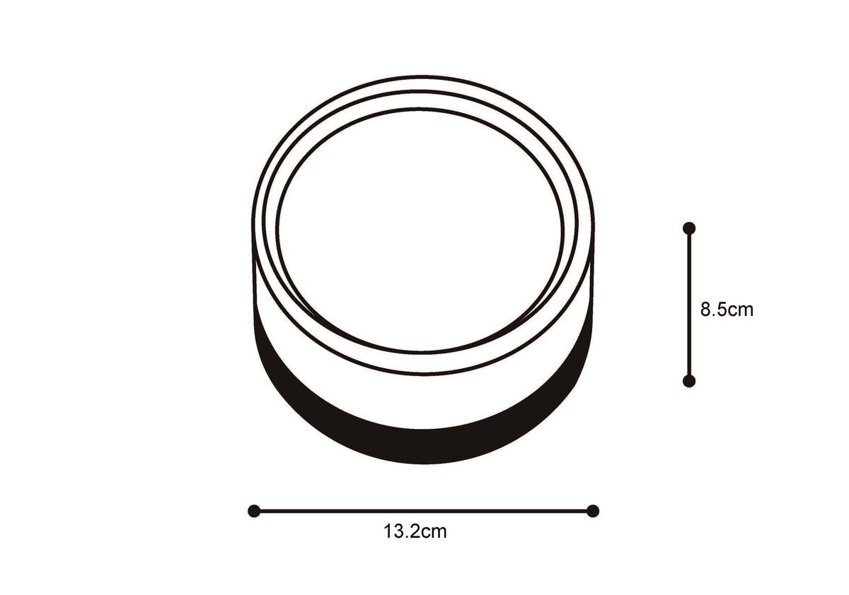 it-Lighting Ceiling LED 9W 3CCT Outdoor Ceiling Light black D:14cmx7,8cm (80301050)