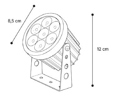 it-Lighting Crest peak LED 7W RGB CCT Outdoor Wall Lamp Black D:8.5 x 12cm (80700415)