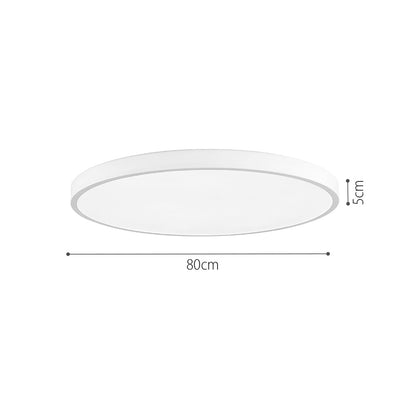 InLight Πλαφονιέρα οροφής LED 50W 3CCT (by switch on base) από γκρί μέταλλο και ακρυλικό D:80cm (42035-A-Gray)