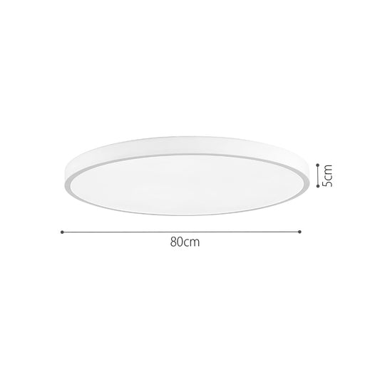 InLight Πλαφονιέρα οροφής LED 50W 3CCT (by switch on base) από γκρί μέταλλο και ακρυλικό D:80cm (42035-A-Gray)