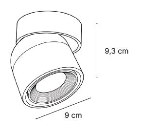 InLight Φωτιστικό Σποτ Οροφής LED 7W, 3000K , Λευκό, D:9x9,3cm (9096-White)