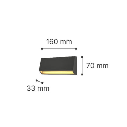 it-Lighting Blue LED 3W 3CCT Outdoor Wall Lamp Grey D:16cmx7cm (80202230)