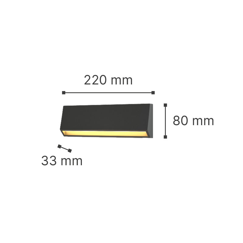 it-Lighting Blue LED 4W 3CCT Outdoor Wall Lamp Anthracite D22cmx8cm (80202340)