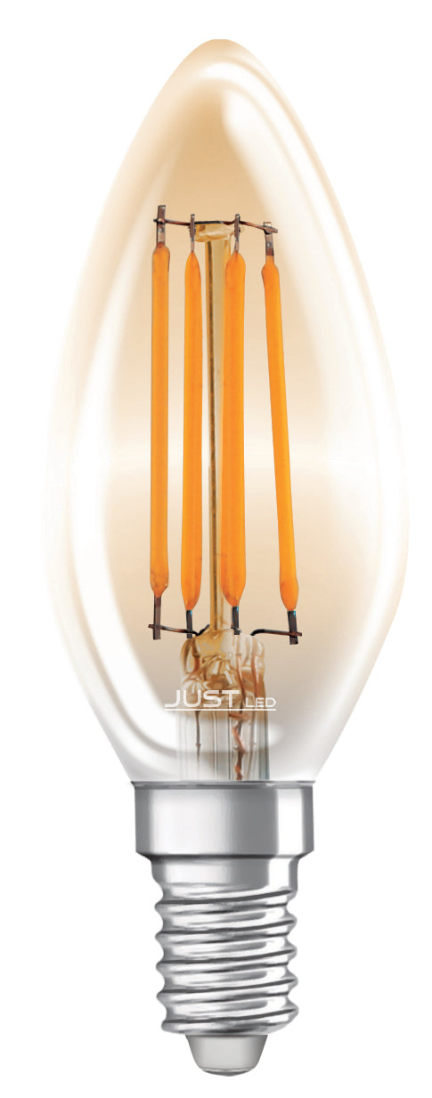 JUST LED JUSTLed-LED Filament Ε14 C35 6W 3000K Φυσικό Amber Dimmable (B143506401)