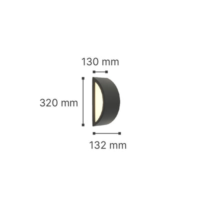 it-Lighting Clear 1xE27 Outdoor Up-Down Wall Lamp Grey D:32cmx13cm (80202734)