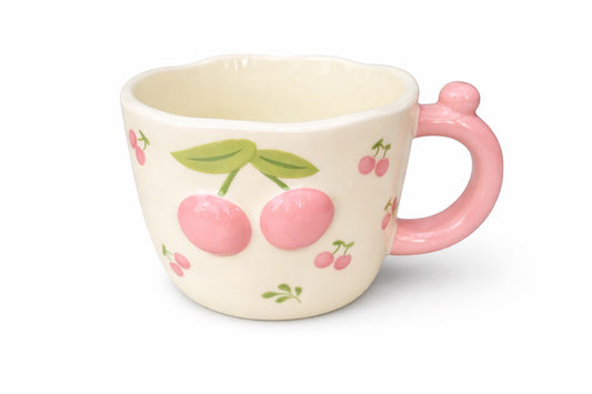 ΚΟΥΠΑ ΚΕΡΑΜΙΚΗ ΜΕ 3D ΚΟΚΚΙΝΑ ΡΟΖ - MUG4951