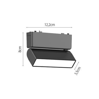 InLight Φωτιστικό LED 5W 3CCT για Ultra-Thin μαγνητική ράγα σε μαύρη απόχρωση (by tuya and zigbee) D:12,8cmX8cm (T04905-BL)