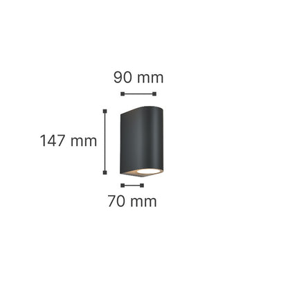 it-Lighting Michigan Λευκό - Εξωτερικό Φωτιστικό Τοίχου Up & Down IP54 (80200124)