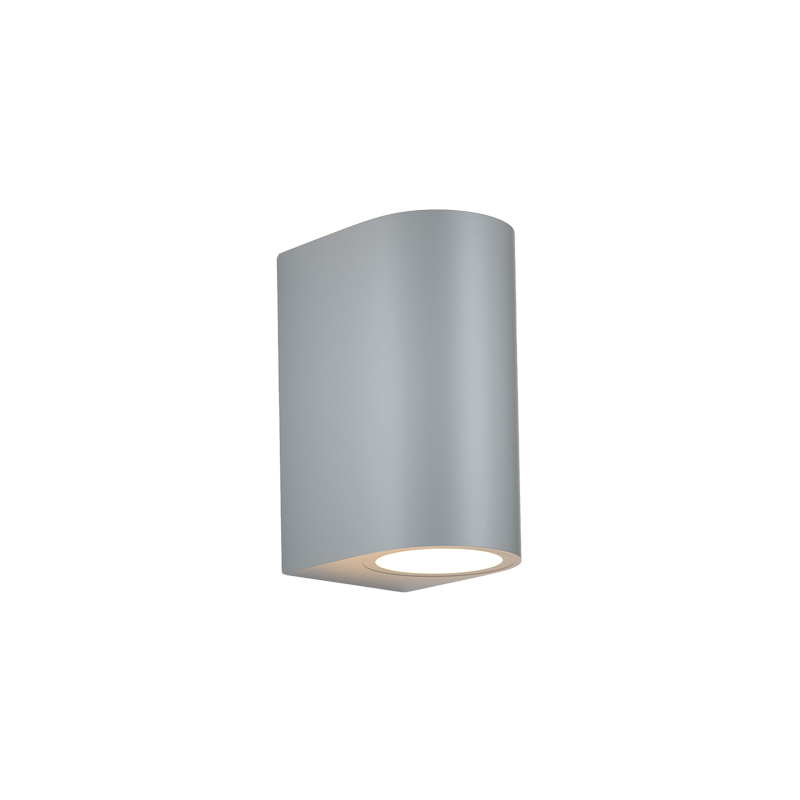 it-Lighting Michigan 2xGU10 Outdoor Up-Down Wall Lamp Grey D14.7cmx9cm (80200134)