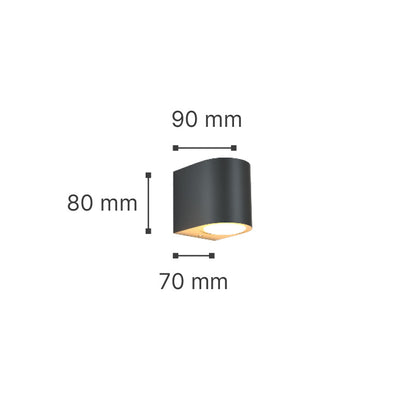 it-Lighting Powell 1xGU10 Outdoor Up or Down Wall Lamp White D:9cmx8cm (80200224)