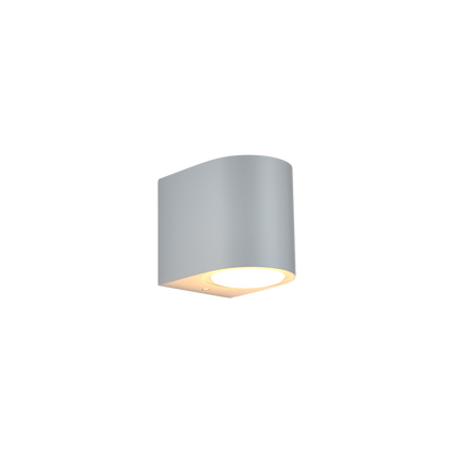 it-Lighting Powell 1xGU10 Outdoor Up or Down Wall Lamp Grey D:9cmx8cm (80200234)