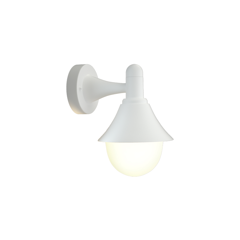it-Lighting Rabun 1xE27 Outdoor Wall Lamp White D:24.5cmx23.5cm (80202524)