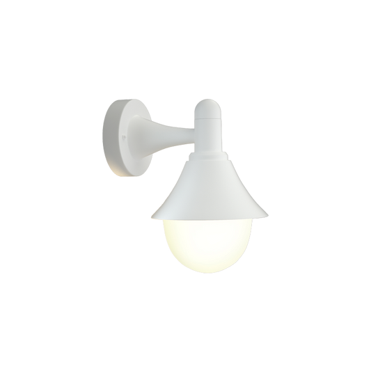 it-Lighting Rabun 1xE27 Outdoor Wall Lamp White D:24.5cmx23.5cm (80202524)