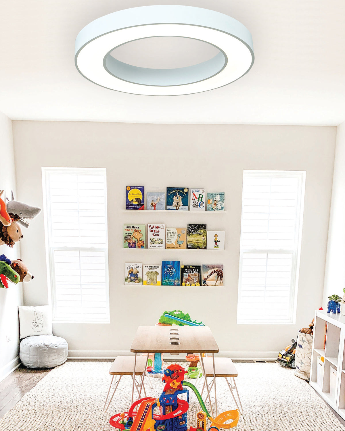 InLight Κρεμαστό φωτιστικό LED 50W 4000K σε λευκή απόχρωση D:80cm (6171-80-WH)