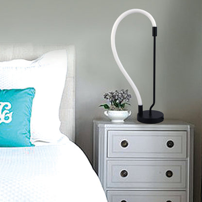 InLight Επιτραπέζιο φωτιστικό LED 18W 3000K από χρώμιο μέταλλο και σωλήνα σιλικόνης D:60cm (3011-CH)