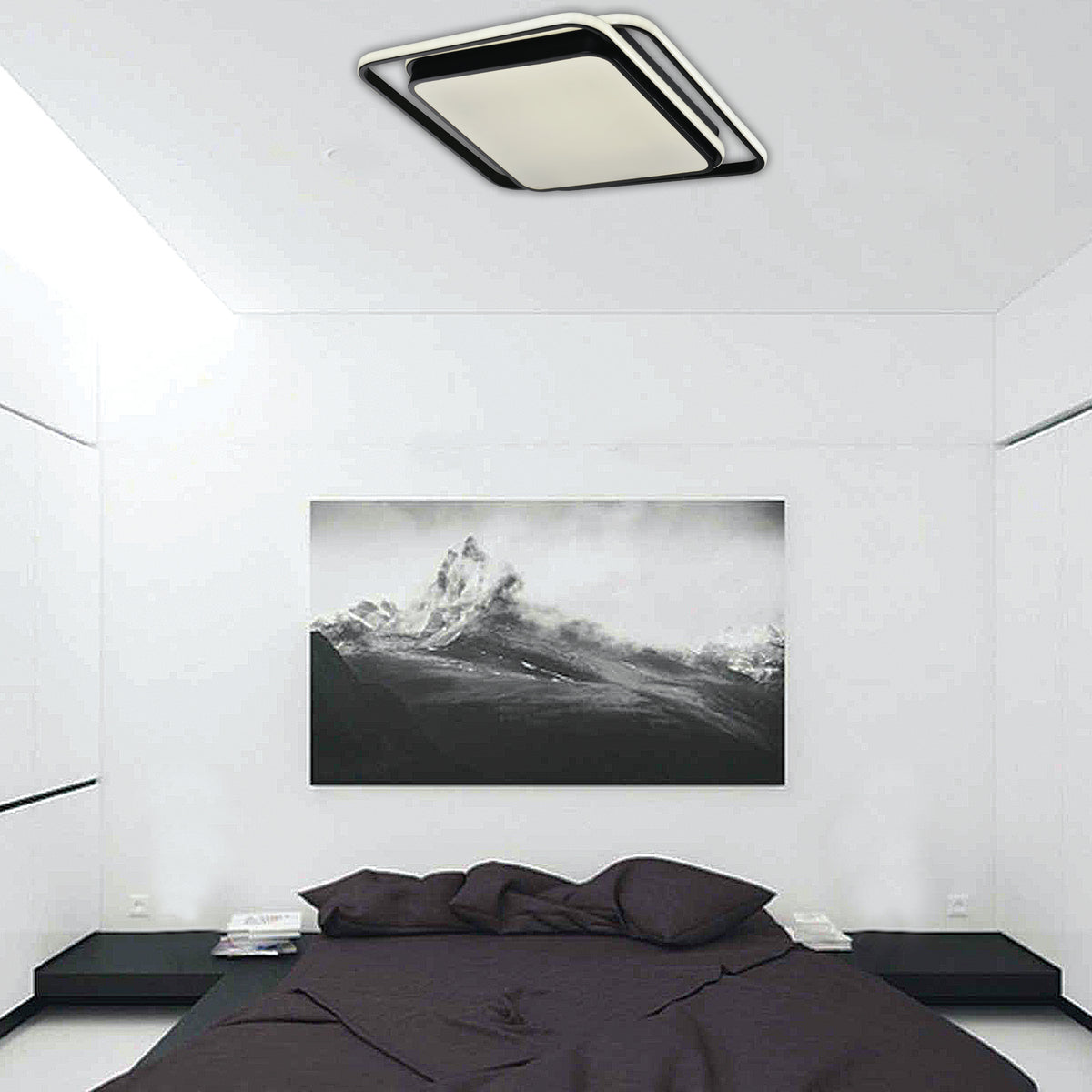InLight Φωτιστικό Οροφής LED Μαύρο 30W – Πλαφονιέρα 4CCT (42171-Μαύρο)