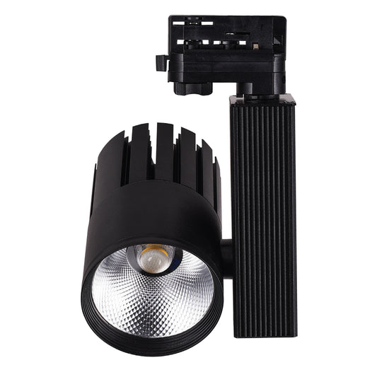 InLight Σποτ τριφασικής ράγας LED 30W 3000K σε μαύρη απόχρωση D:10cmX20cm (T00801-BL)
