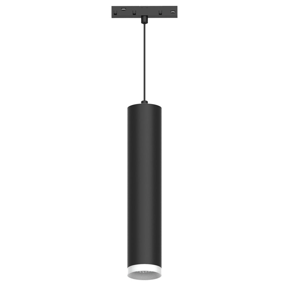 InLight Κρεμαστό φωτιστικό LED 10W 4000K για μαγνητική ράγα σε μαύρη απόχρωση D:6cmX30cm (T02402-BL)