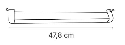 InLight Γραμμικό φωτιστικό LED 35W 3000K για μονοφασική ράγα σε λευκή απόχρωση D:47,5cmX3,3cm (T02701-WH)