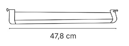 InLight Γραμμικό φωτιστικό LED 35W 3000K για μονοφασική ράγα σε λευκή απόχρωση D:47,5cmX3,3cm (T02701-WH)