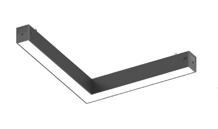 Inlight Γωνιακό γραμμικό φωτιστικό LED 20W, 3CCT, 120° για μαγνητική ράγα 220V, σε μαύρη απόχρωση D:24,2x22x3cm (TM20060)