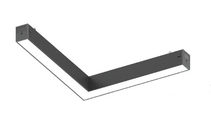 Inlight Γωνιακό γραμμικό φωτιστικό LED 20W, 3CCT, 120° για μαγνητική ράγα 220V, σε μαύρη απόχρωση D:24,2x22x3cm (TM20060)