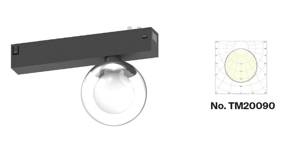 Inlight Φωτιστικό LED 7W 3CCT για μαγνητική ράγα 220V σε μαύρη απόχρωση D:8X10cm (TM20090)