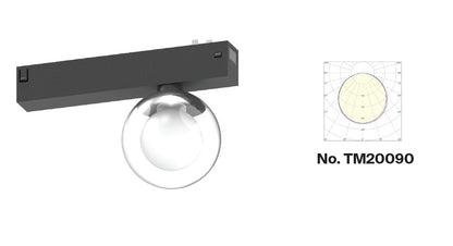 Inlight Φωτιστικό LED 7W 3CCT για μαγνητική ράγα 220V σε μαύρη απόχρωση D:8X10cm (TM20090)