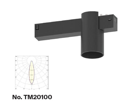 Inlight Φωτιστικό spot LED 10W, 3CCT, 24° για μαγνητική ράγα 220V, σε μαύρη απόχρωση D:6x9.5cm (TM20100)