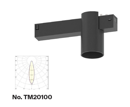 Inlight Φωτιστικό spot LED 10W, 3CCT, 24° για μαγνητική ράγα 220V, σε μαύρη απόχρωση D:6x9.5cm (TM20100)