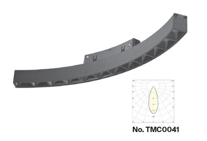 Inlight Γραμμικό φωτιστικό LED 12W 3CCT για Curved μαγνητική ράγα σε μαύρη απόχρωση D:34x2,2x2,5cm (TMC0041-Black)