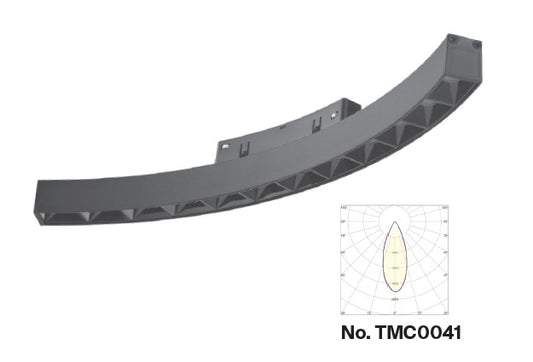 Inlight Γραμμικό φωτιστικό LED 12W 3CCT για Curved μαγνητική ράγα σε μαύρη απόχρωση D:34x2,2x2,5cm (TMC0041-Black)